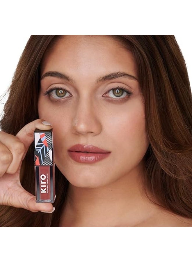 Kiro Glossfinity Crème Gloss - Smoked Plum, 5ml | High-Shine Nude Lip Gloss | Hydrating, Non-Sticky Formula | Enriched with Murumuru & Cupuacu Butters | 8 Shades for Every Indian Skin Tone - Image 3